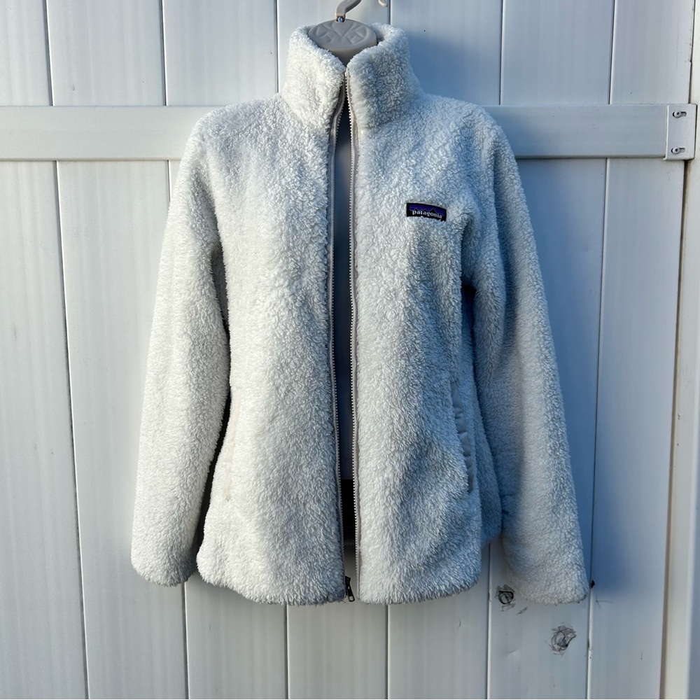 Patagonia Women's Los Gatos Fleece Jacket Full Zip Birch White | Size Medium - Picture 6 of 12